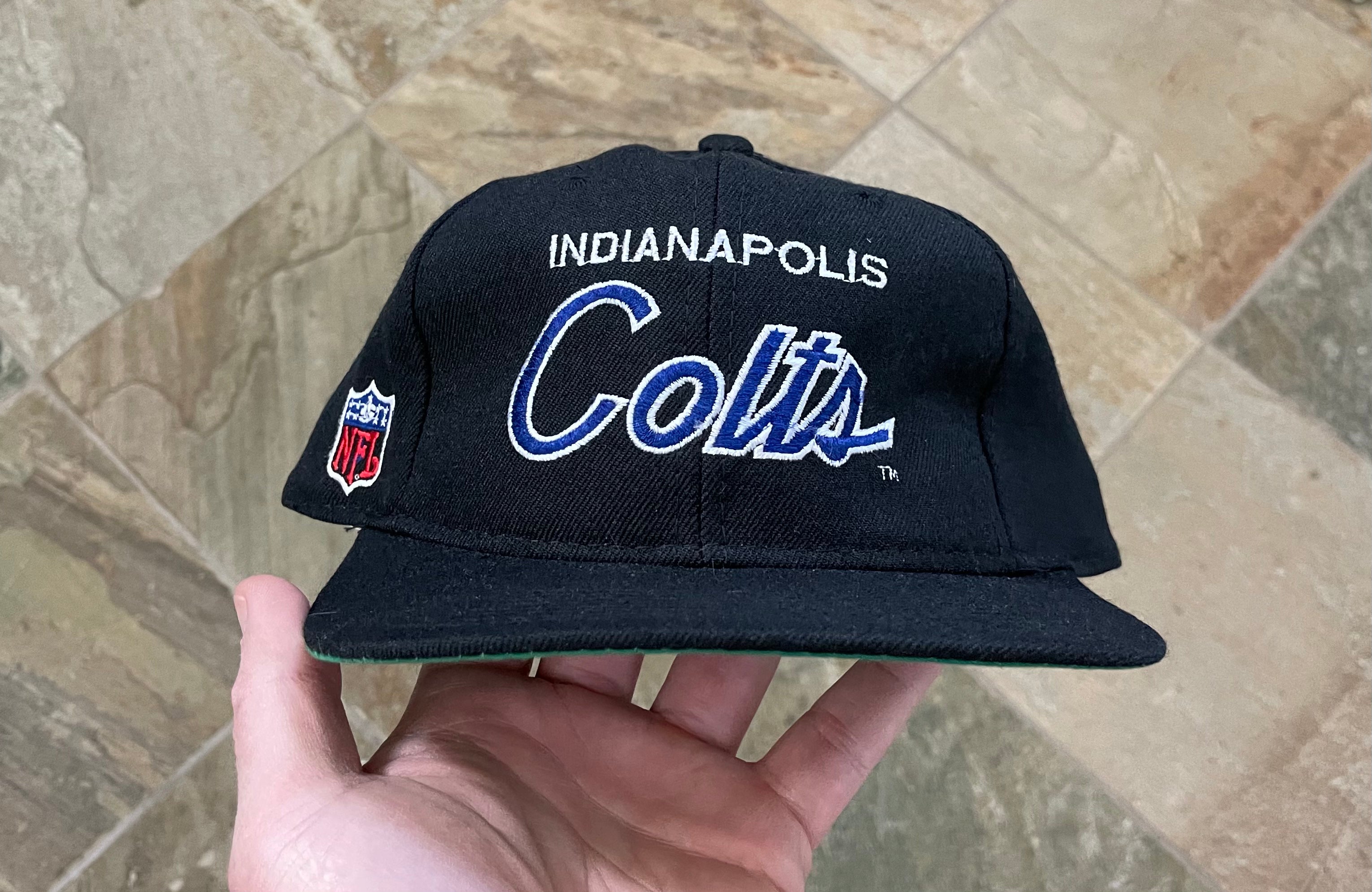 Indianapolis Colts Vintage Sports Specialties Script Twill Snapback Ca –  thecapwizard