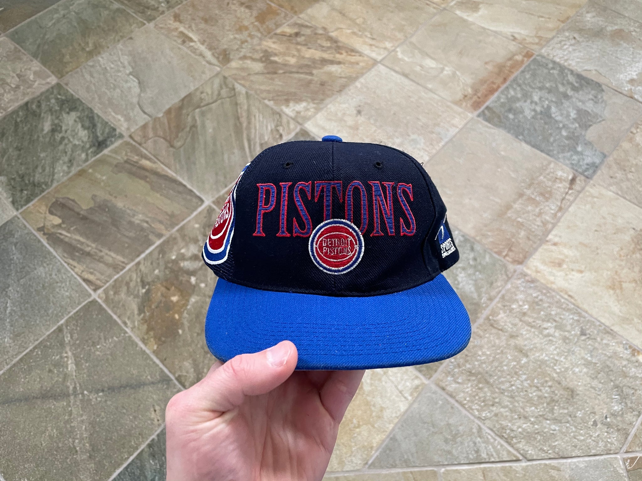 Detroit Pistons script Vintage Snapback hat cap vintage 90s