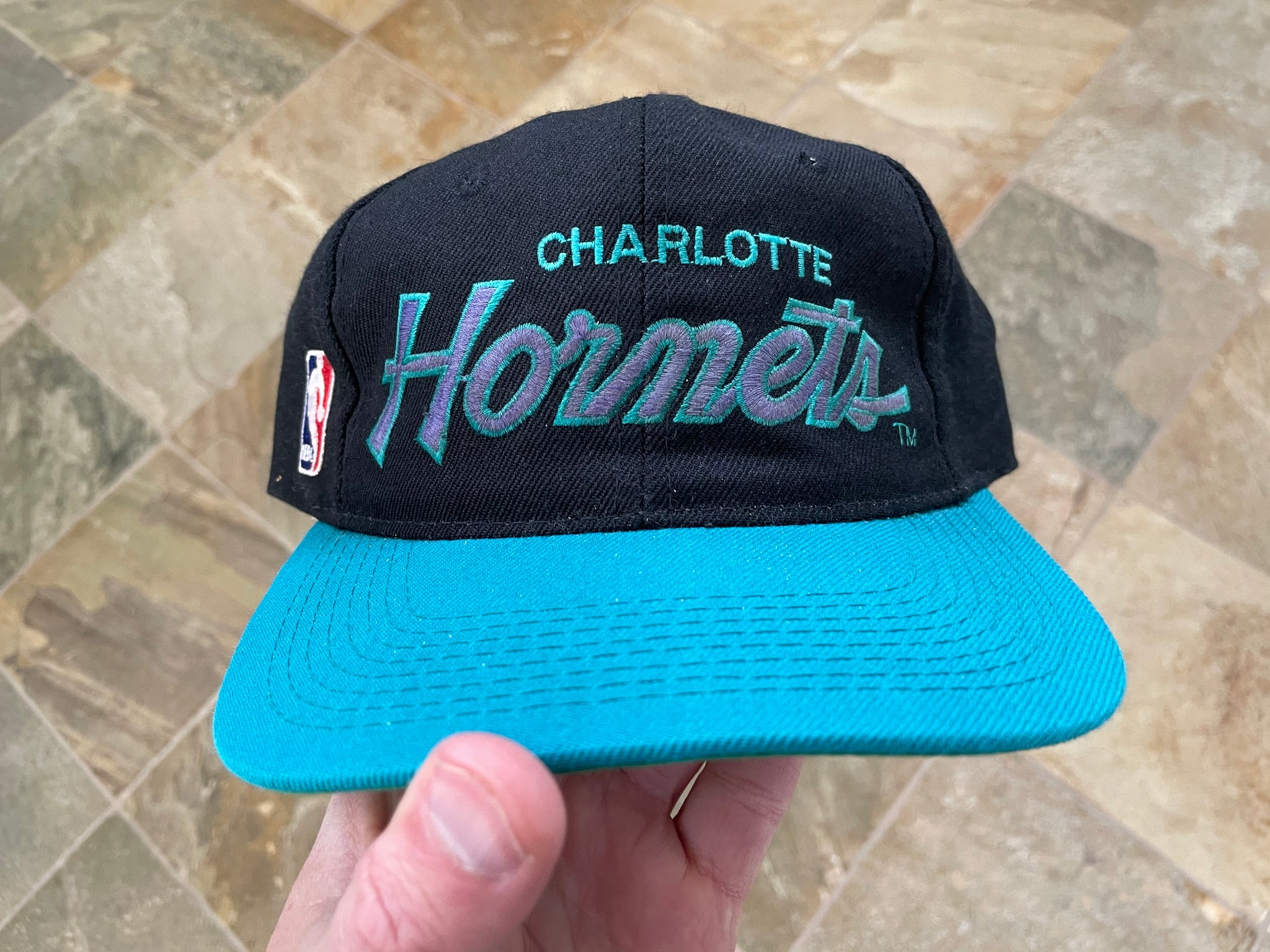 Vintage Charlotte Hornets Pin Striped Baseball Jersey