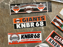Load image into Gallery viewer, Vintage San Francisco Giants Baseball Bumper Sticker Lot ###