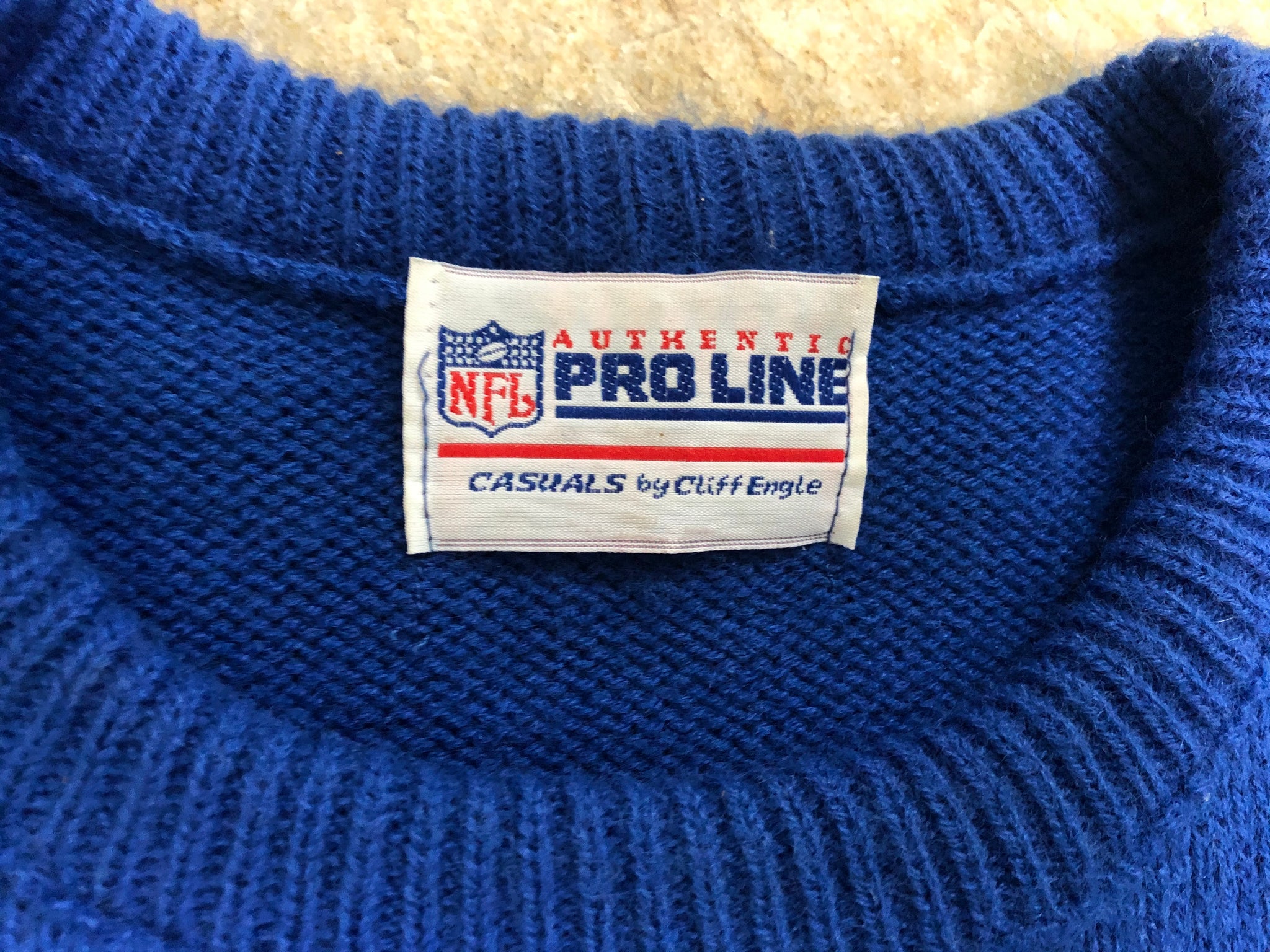 Vintage Pro Line Cliff Engle sweater. Buffalo Bills.