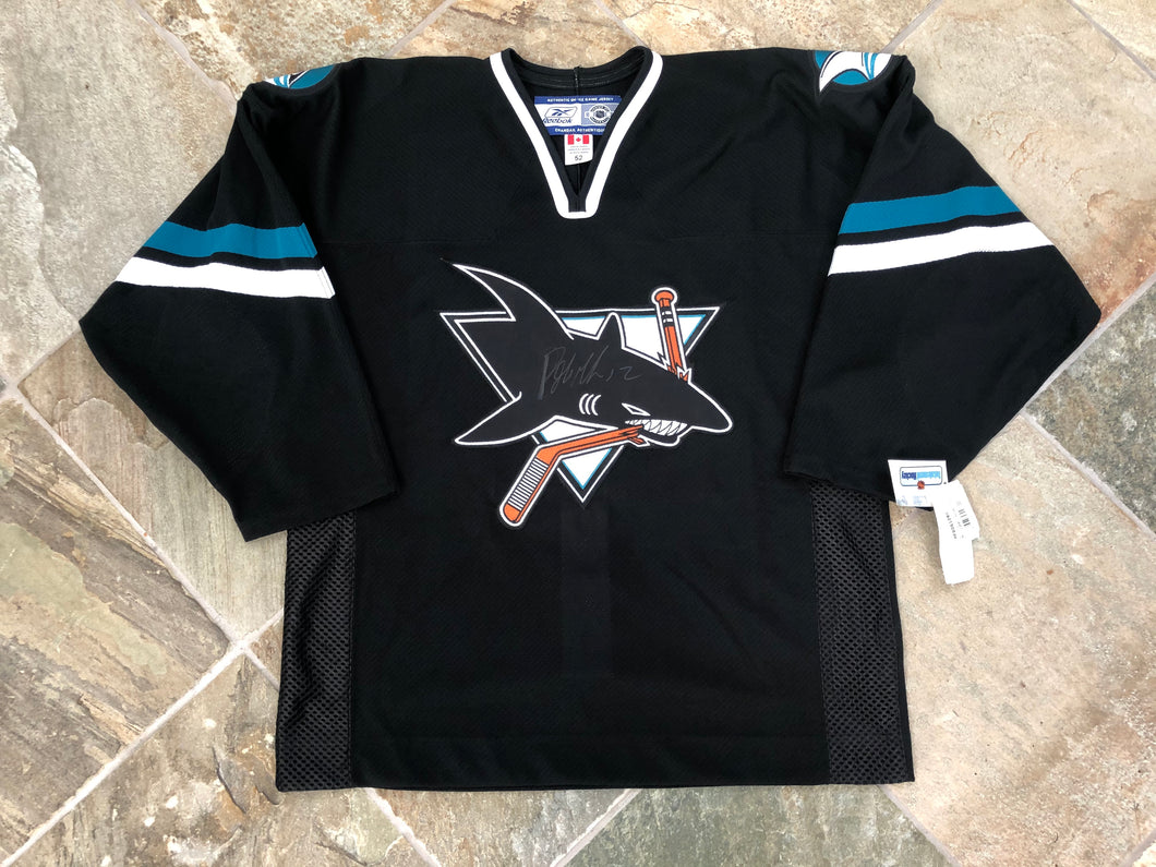 Vintage San Jose Sharks Reebok Authentic On Ice Hockey Jersey, Size 52