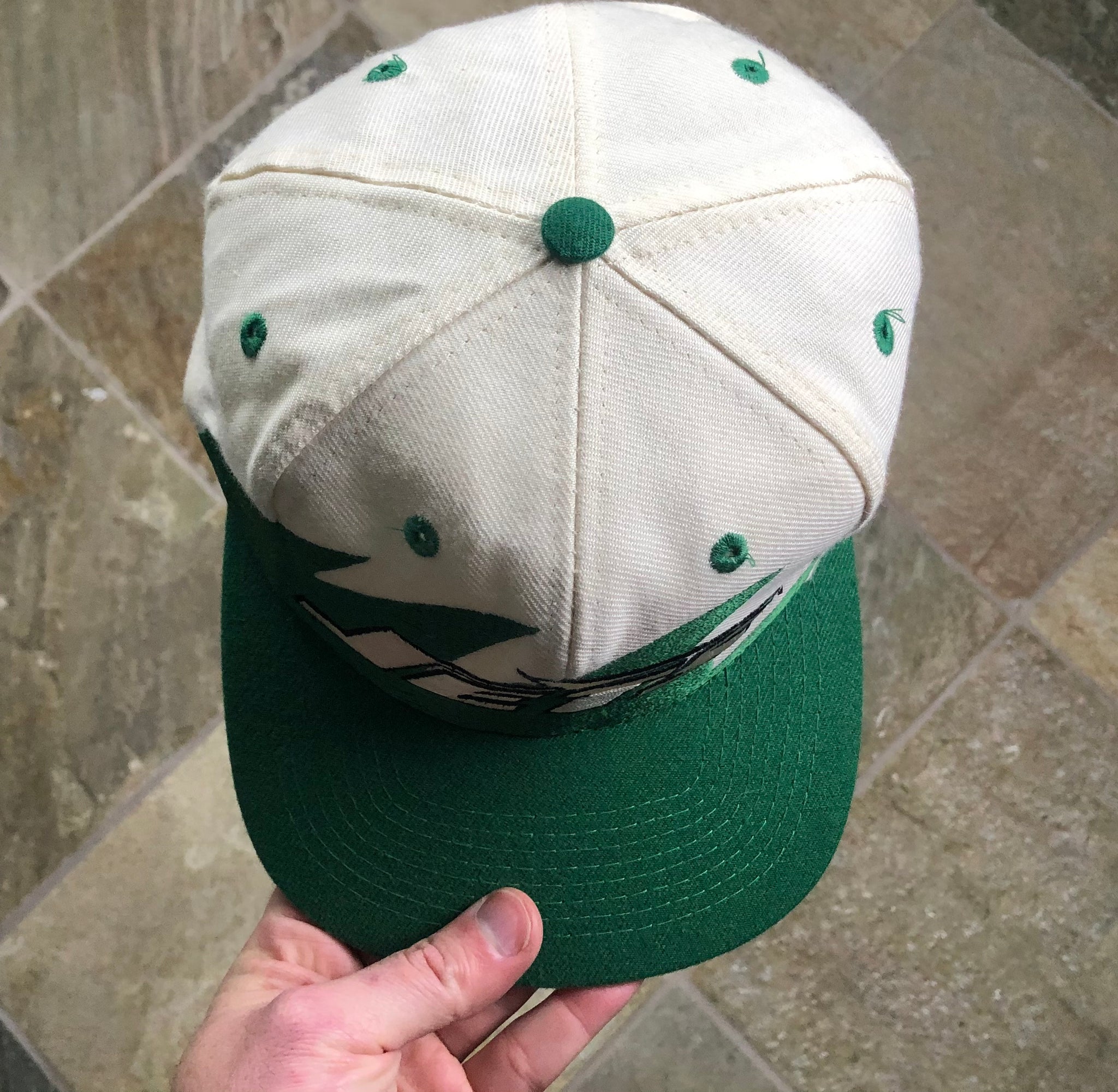 New York Jets Shark Tooth Snap Back Hat Vintage Style Cap 