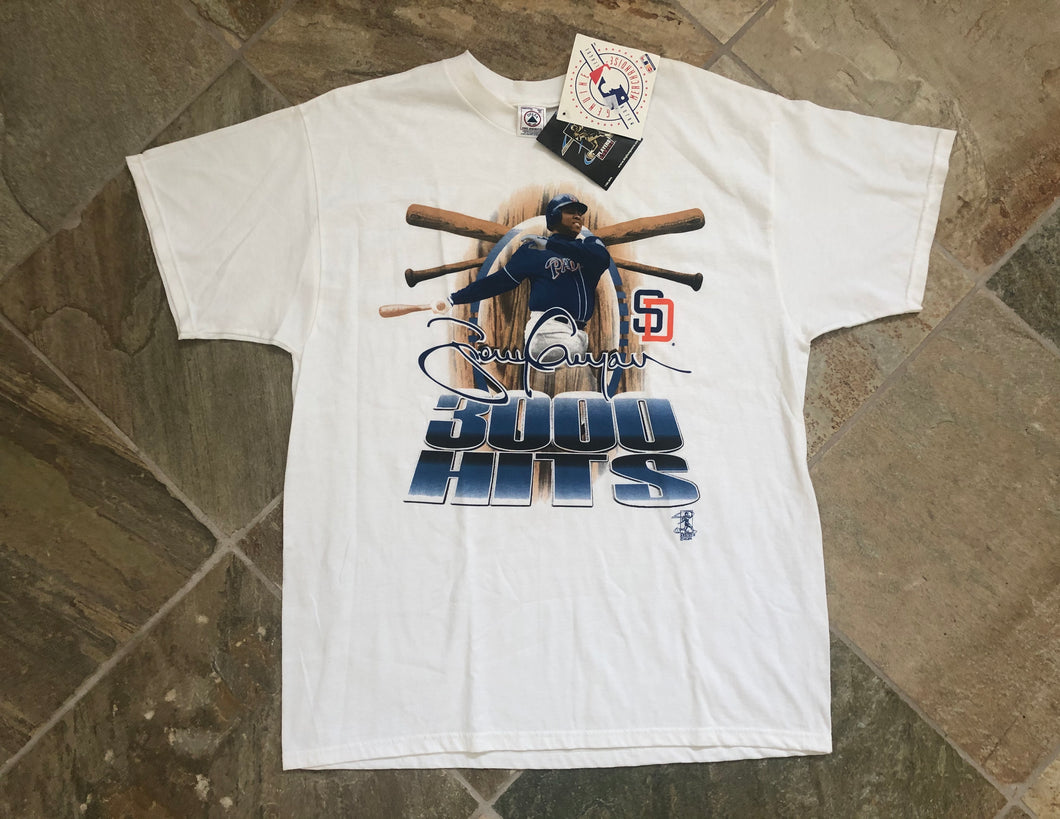 Vintage San Diego Padres Tony Gwynn 3000th Hit Baseball Tshirt, Size XL