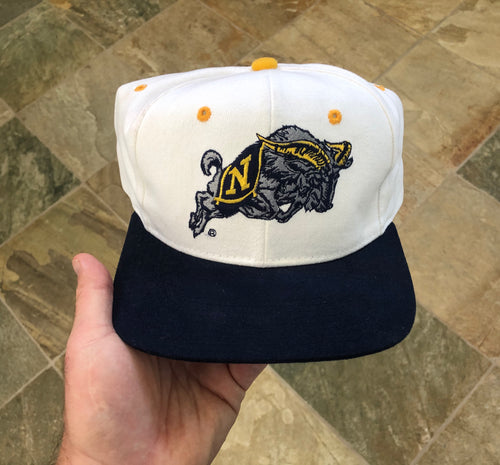 Vintage Navy Midshipmen Starter Plain Logo Snapback College Hat