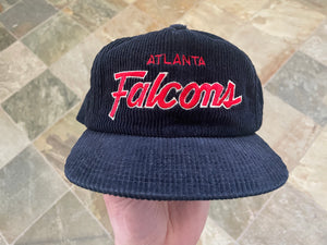 Vintage Atlanta Falcons Sports Specialties Corduroy Script Snapback Football Hat