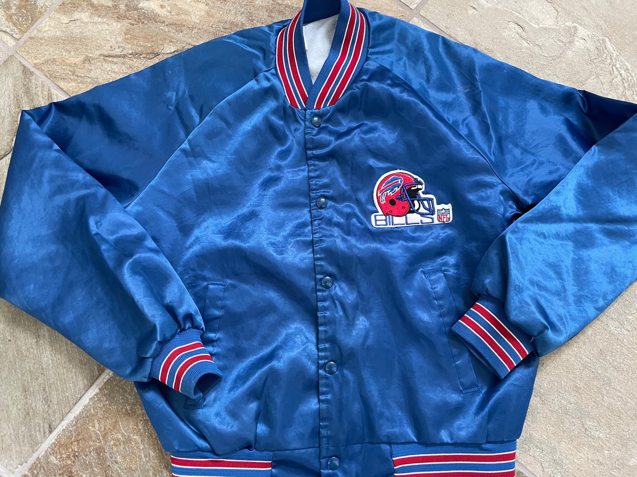 RARE Vintage 90s BUFFALO BILLS Chalk Line Jacket **GREAT Condition