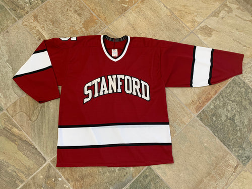 Vintage Stanford Cardinal CCM Maska College Hockey Jersey, Size XL