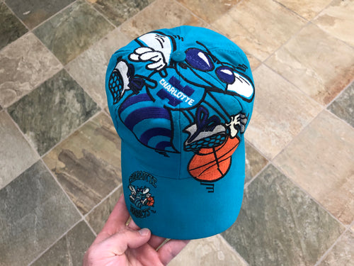 Vintage Charlotte Hornets The Game Big Logo Snapback Basketball Hat