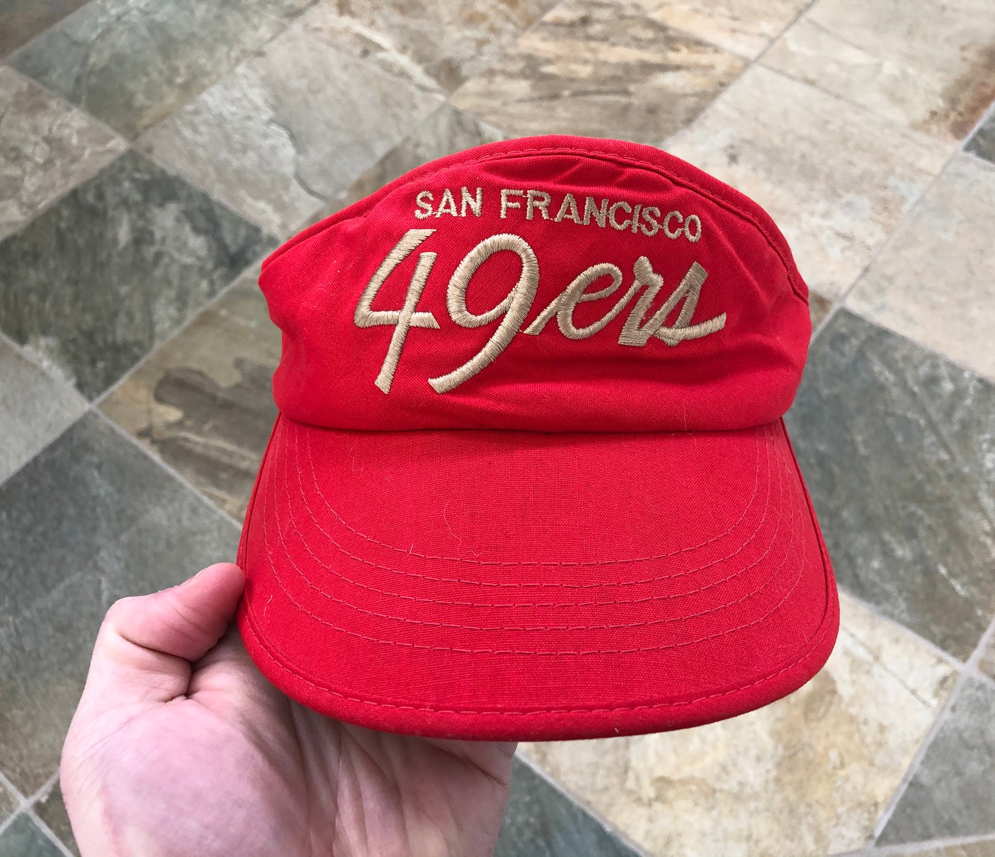 Vintage San Francisco 49ers Sports Specialties Script Visor Football H –  Stuck In The 90s Sports