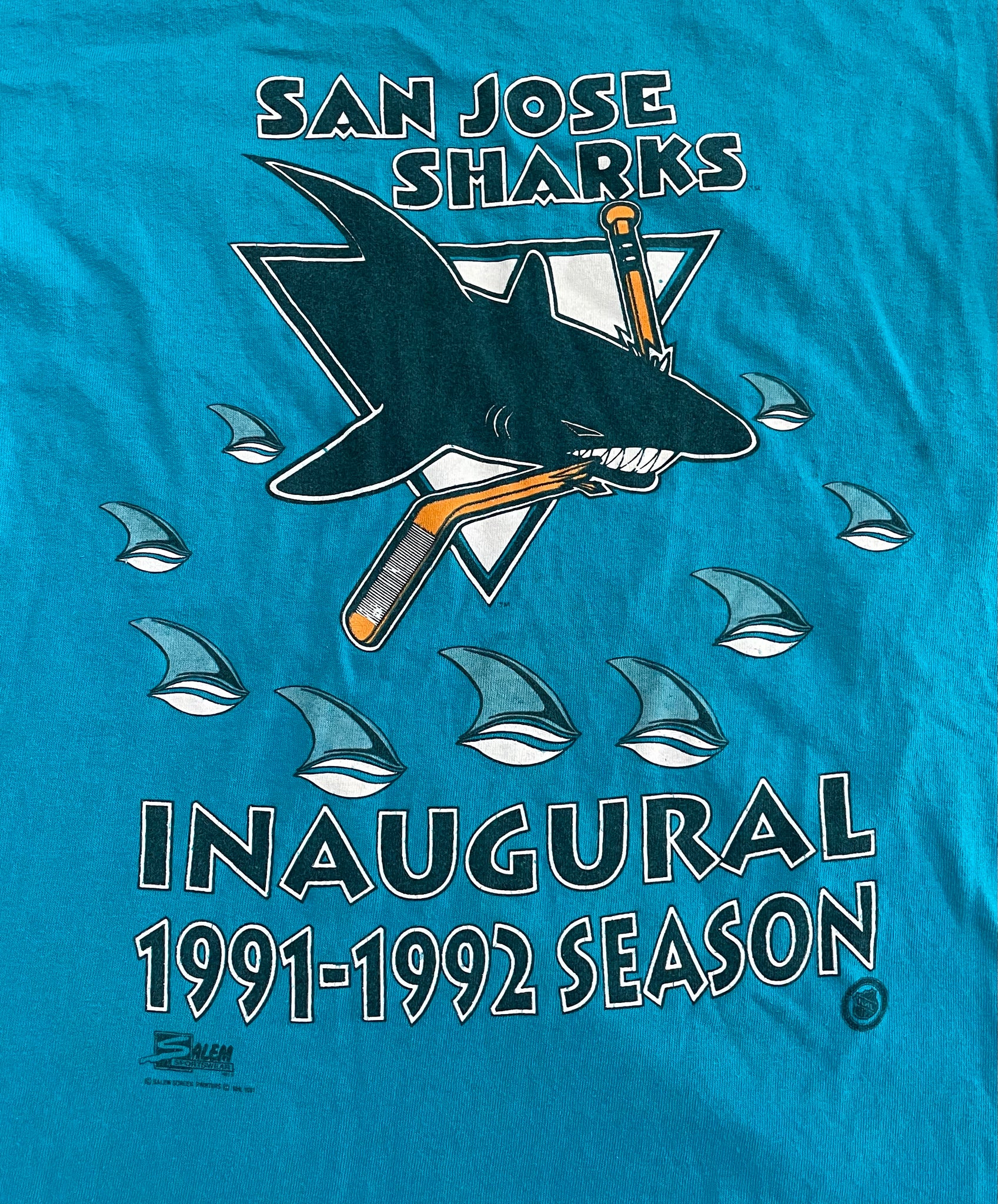 Vintage San Jose Sharks Salem Sportswear Hockey Tshirt, Size Medium – Stuck  In The 90s Sports