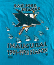Load image into Gallery viewer, Vintage San Jose Sharks Salem Sportswear Hockey Tshirt, Size Medium