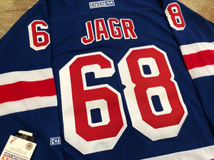 Vintage New York Rangers Jaromir Jagr CCM Hockey Jersey, Size Large