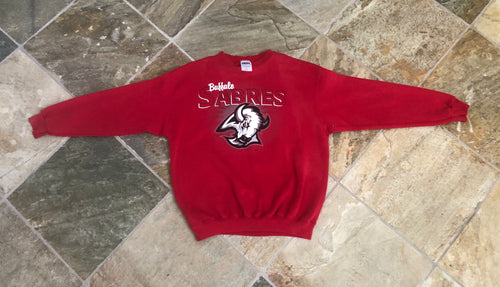 Vintage Buffalo Sabres Goathead Hockey Sweatshirt, Size Large