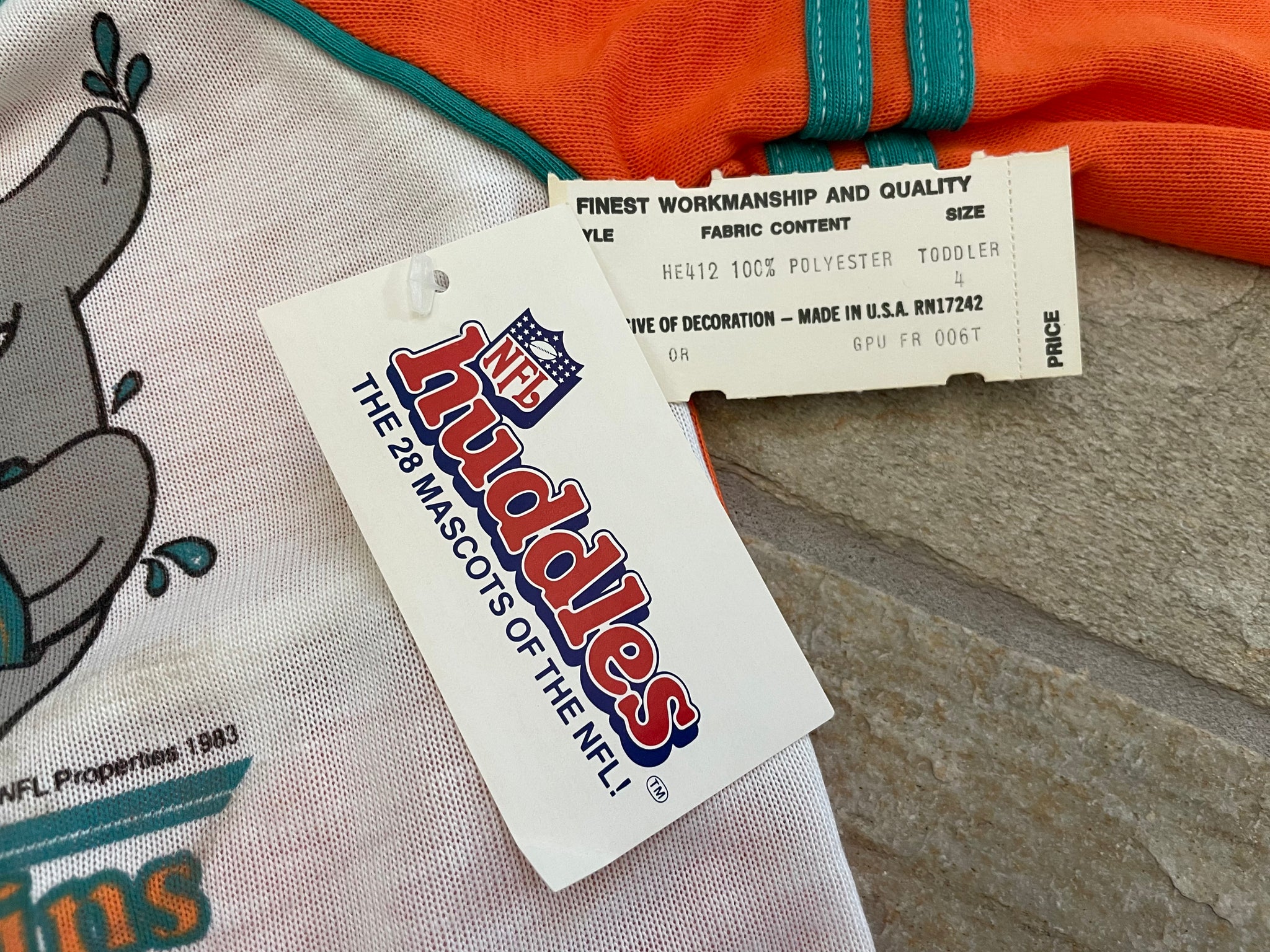 Vintage Miami Dolphins Huddles Pajamas Football Tshirt, Size Youth, 4T –  Stuck In The 90s Sports