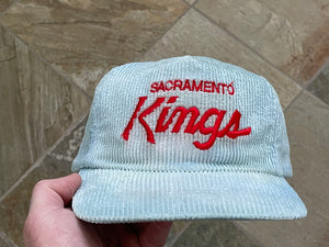 Vintage Sacramento Kings Sports Specialties Corduroy Script Strapback Basketball Hat