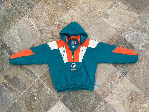 Vintage Miami Dolphins Starter Parka Football Jacket, Size Large