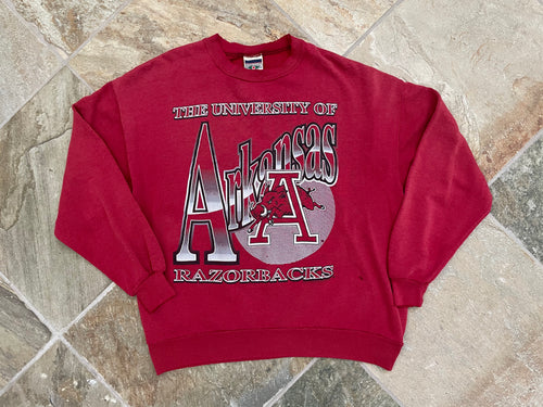 Vintage Arkansas Razorbacks College Sweatshirt, Size XL