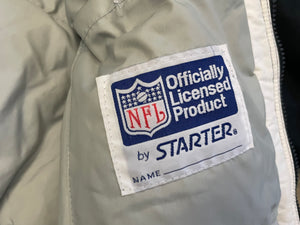 Vintage Oakland Raiders Starter Trench Coat Parka Football Jacket, Size Large