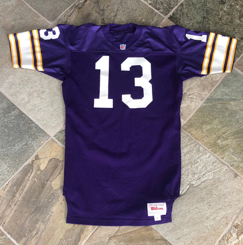 Vintage 90s Minnesota Vikings Gino Torretta Wilson Football Jersey, Size 44, Large