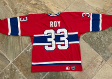 Load image into Gallery viewer, Vintage Montreal Canadiens Patrick Roy Starter Hockey Jersey, Size Large