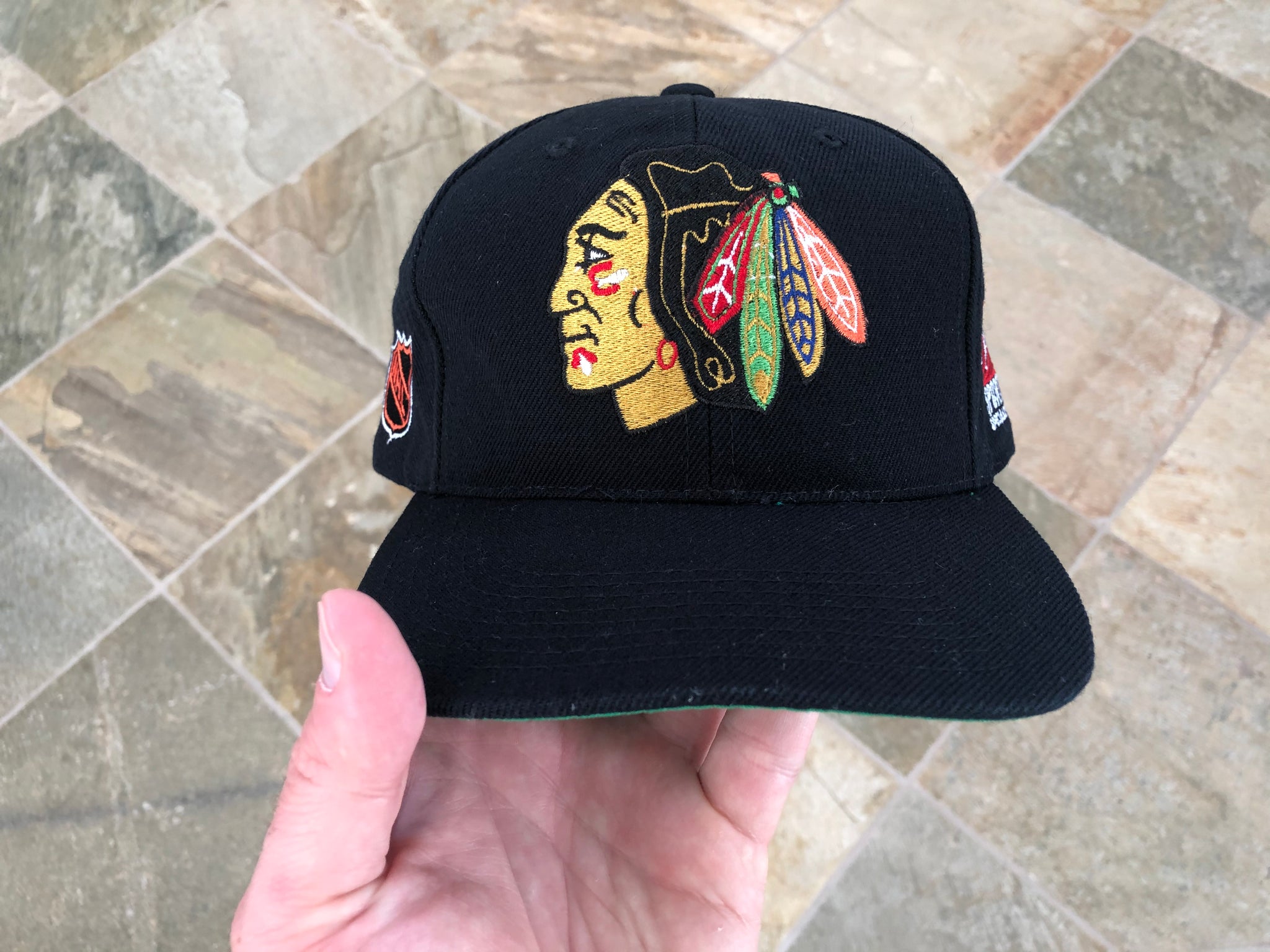 Vintage 90s Sports Specialties Laser Chicago Blackhawks NHL Snapback Hat
