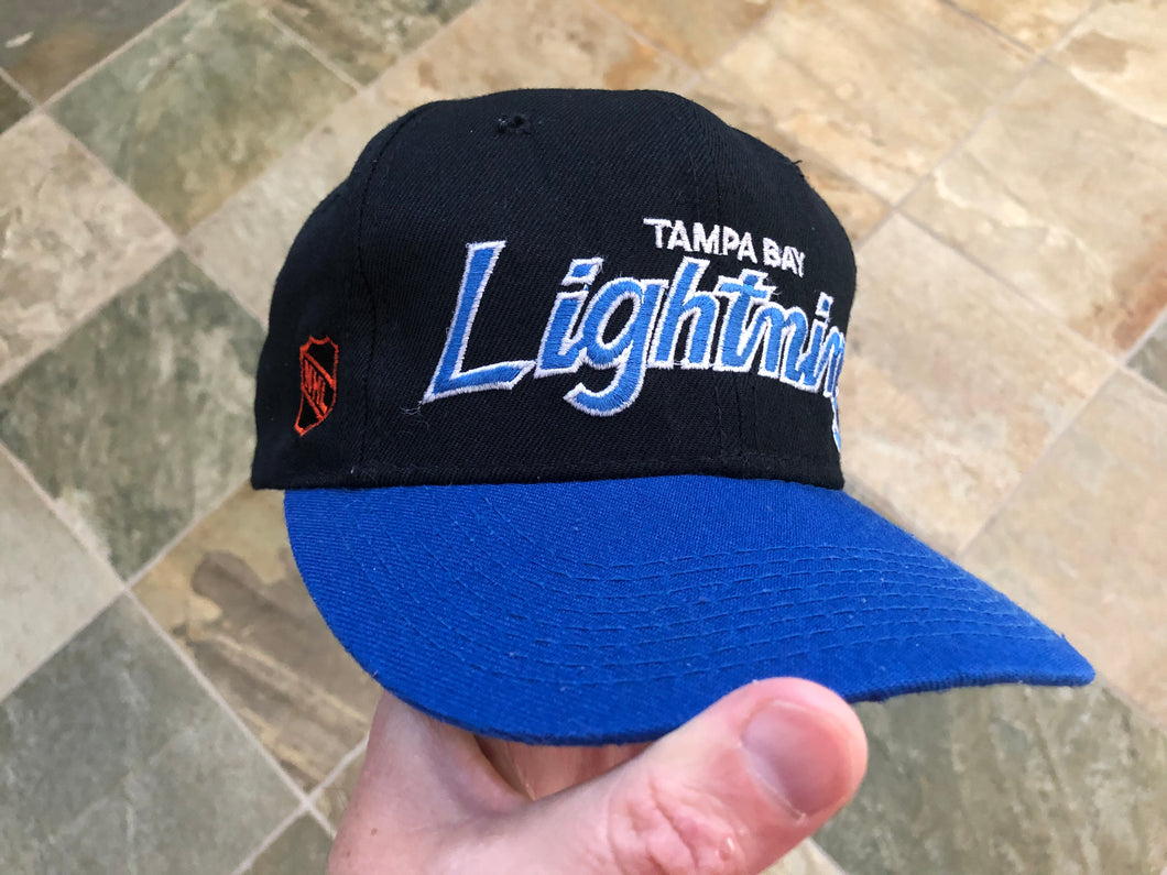 Vintage Tampa Bay Lightning Sports Specialties Script SnapBack Hockey Hat