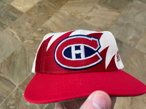 Vintage Montreal Canadiens Logo Athletic Sharktooth Snapback Hockey Hat
