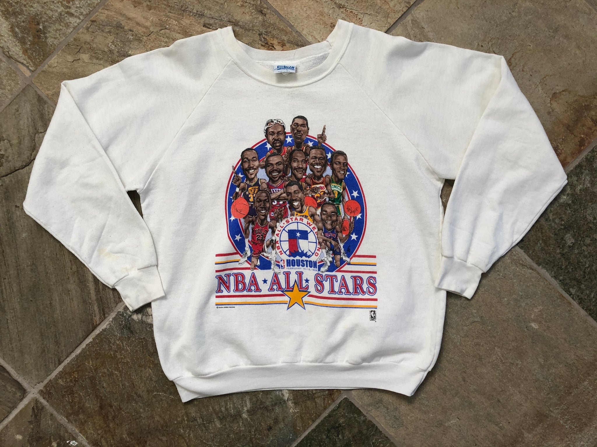 1990 Basketball All Star Game Caricature T Shirt