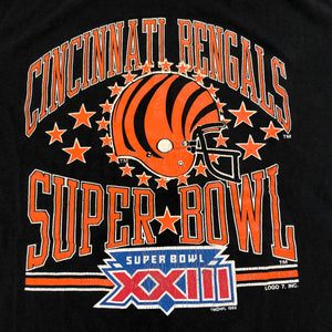 Vintage Cincinnati Bengals Logo 7 Super Bowl XXII Football Tshirt, Size XL