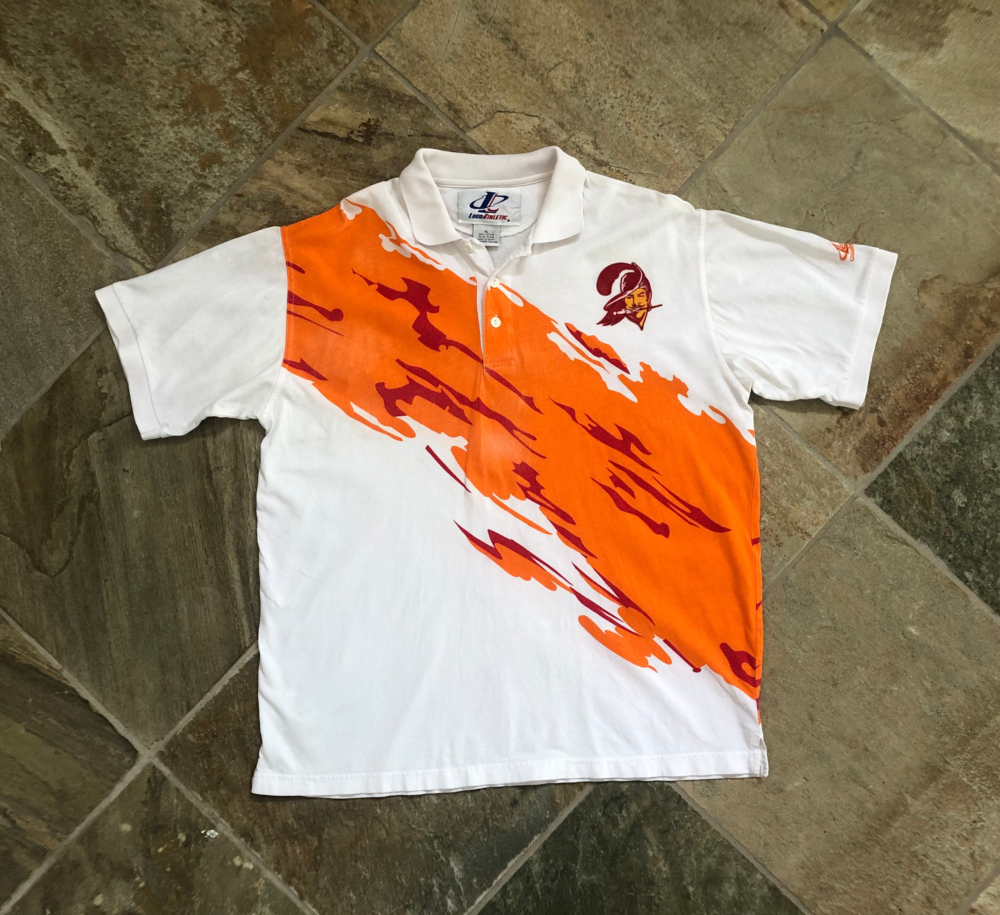 Chemise Femme NFL Tampa Bay Buccaneers - 2XL, Gris Blanc Orange, Rétro Manches Courtes