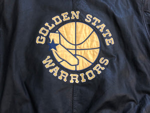 Vintage Golden State Warriors Pro Player Leather Basketball Jacket, Size XL