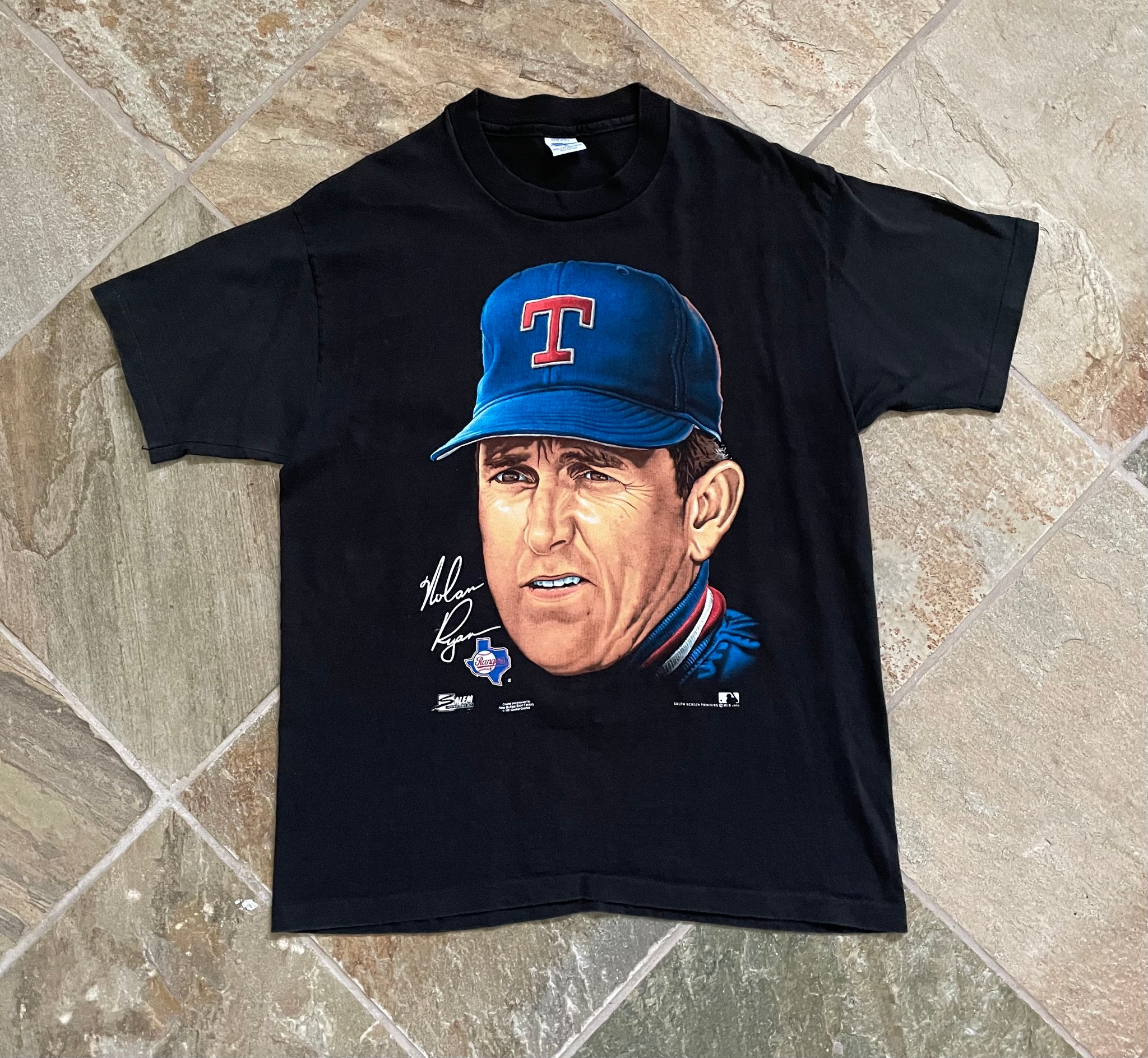 Vintage Texas Rangers Nolan Ryan Salem Sportwear Baseball Tshirt, Size –  Stuck In The 90s Sports