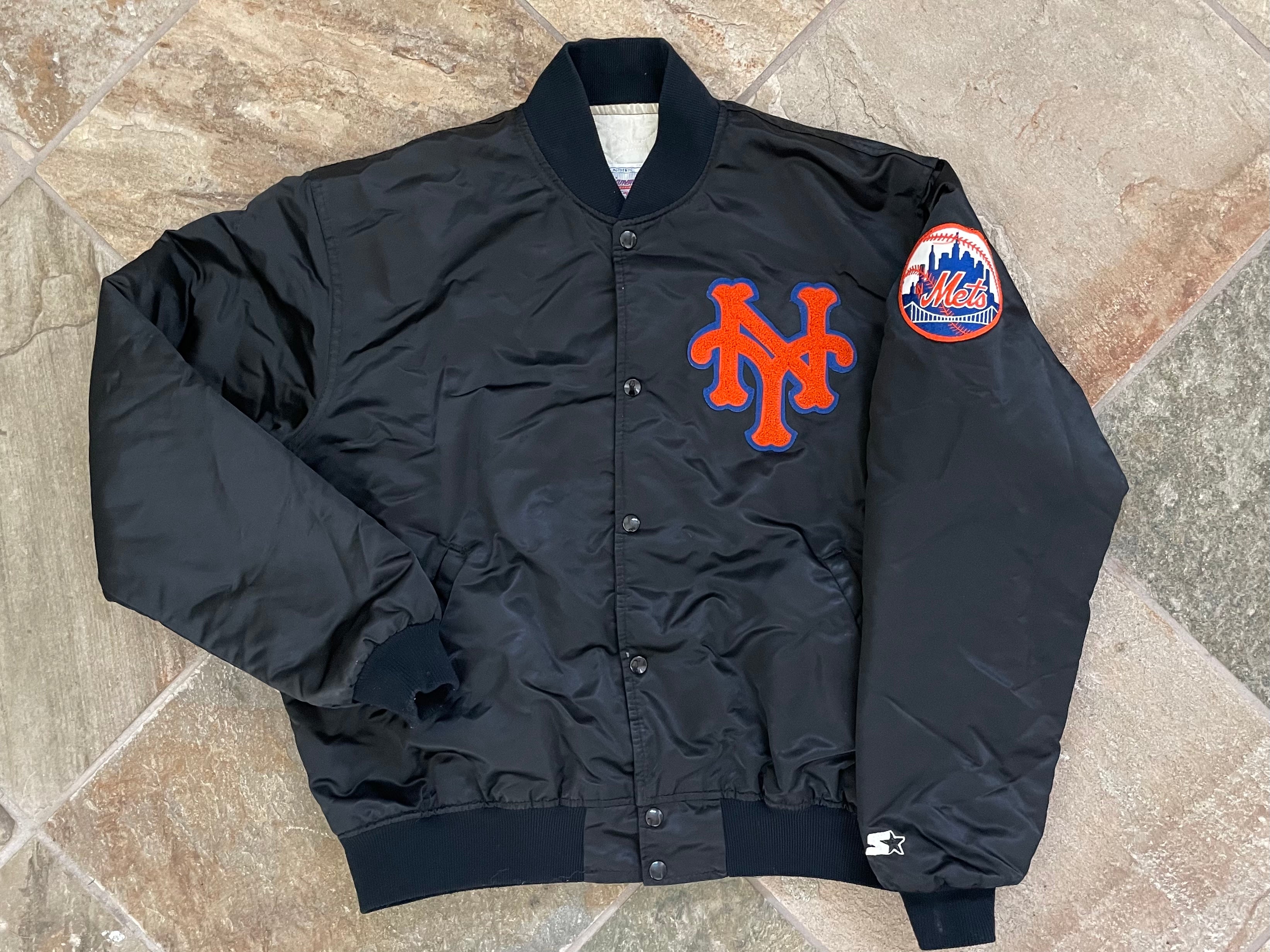 Vintage New York Mets STARTER Mens Puffer Pullover jacket RARE NY MLB XL  DIAMOND