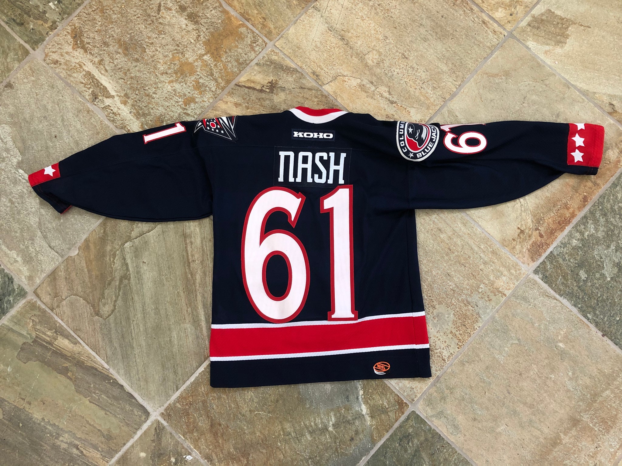 Koho Nash Alternate Columbus Blue Jackets Authentic NHL Hockey Jersey Blue  56