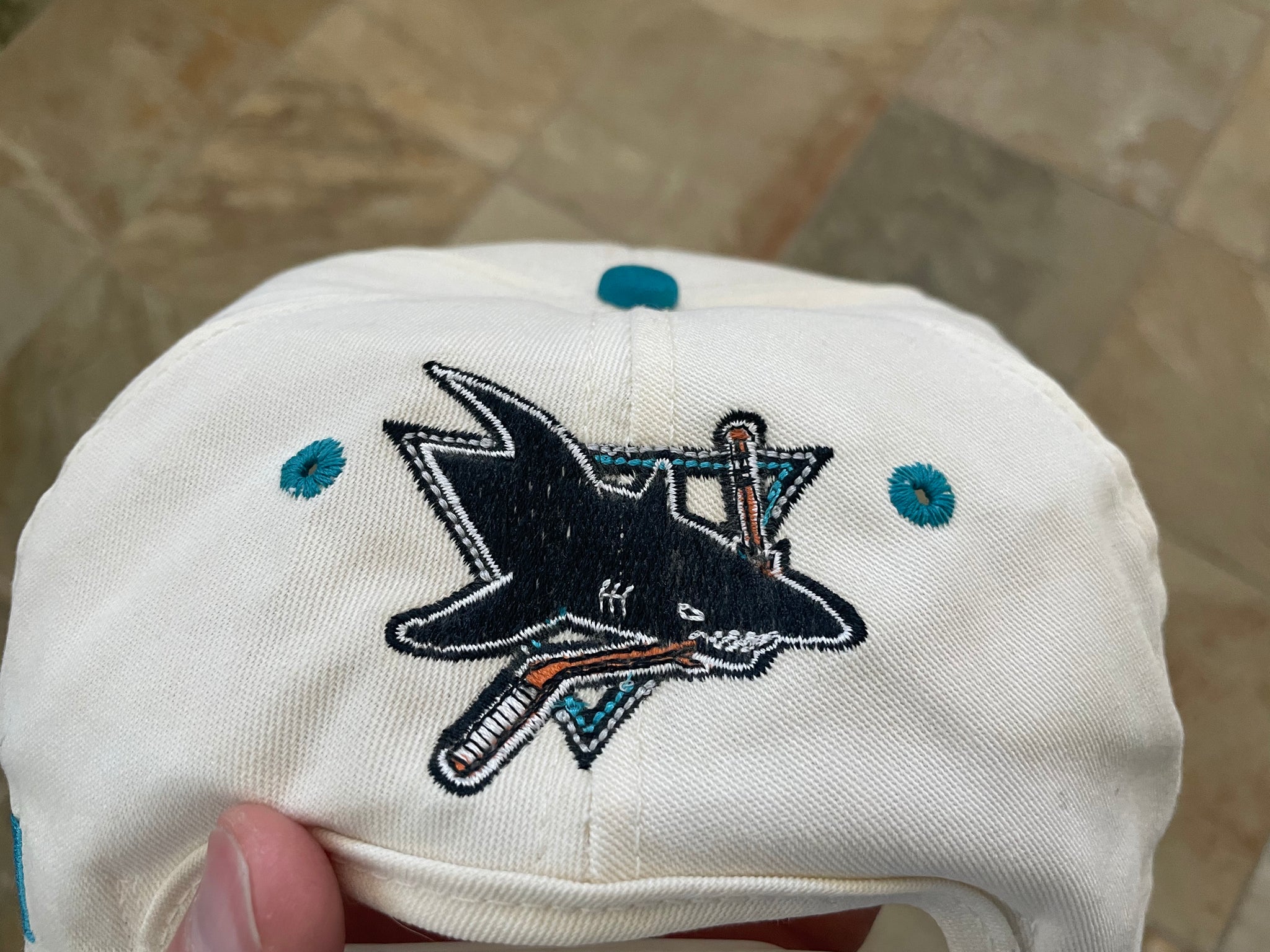 Vintage San Jose Sharks #1 Apparel Snapback Hockey Hat – Stuck In