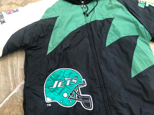 New York Jets Logo Vintage 90's Starter Zip Up Hoodie Parka Jacket