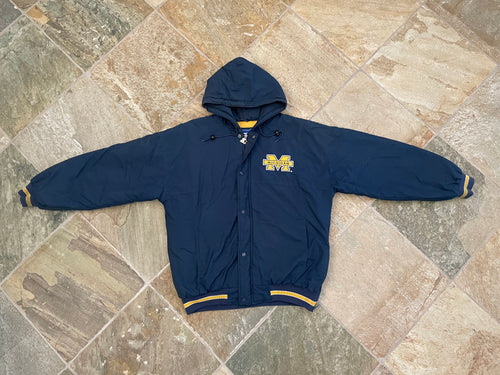 Vintage Michigan Wolverines Starter Parka College Jacket, Size Large