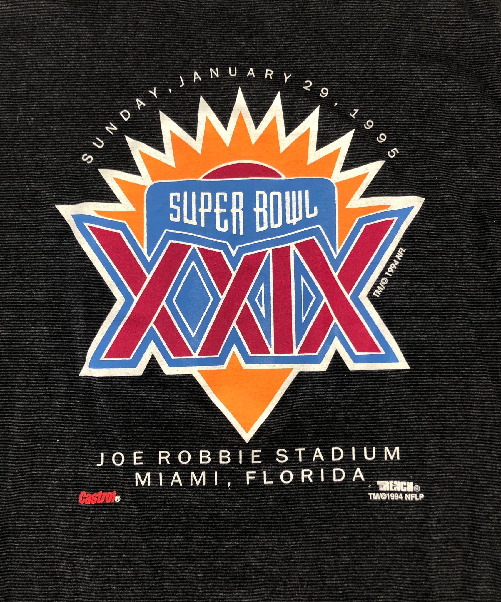 San Diego Chargers T-Shirt Vintage 1995 Super Bowl XXIX NFL Sport Football  Team