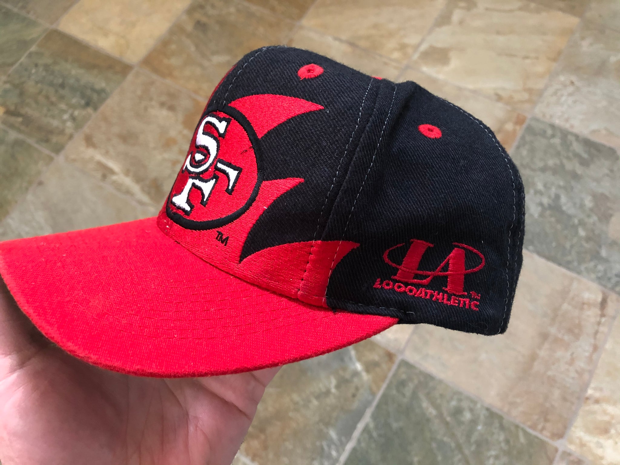 San Francisco 49ers Hat Sharktooth Snapback Black Dome Logo Athletic Pro  Line