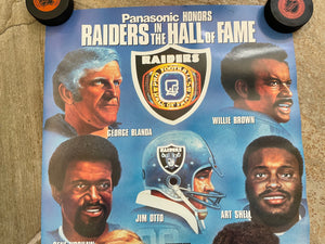 Vintage Los Angeles Raiders Hall of Fame Football Poster