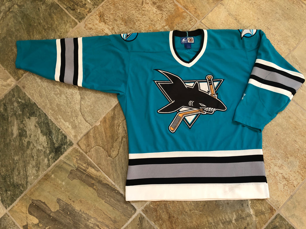 Vintage San Jose Sharks Starter Hockey Jersey, Size Large.