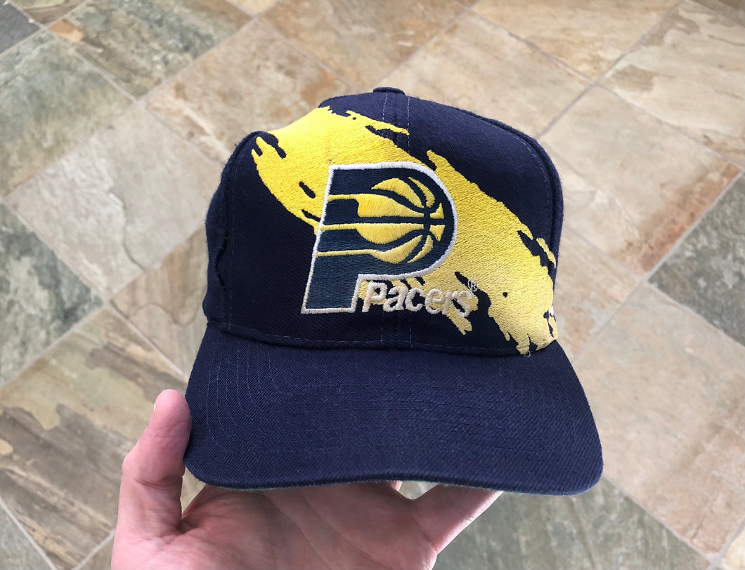 Vintage Indiana Pacers Logo Athletic Splash Snapback Basketball Hat