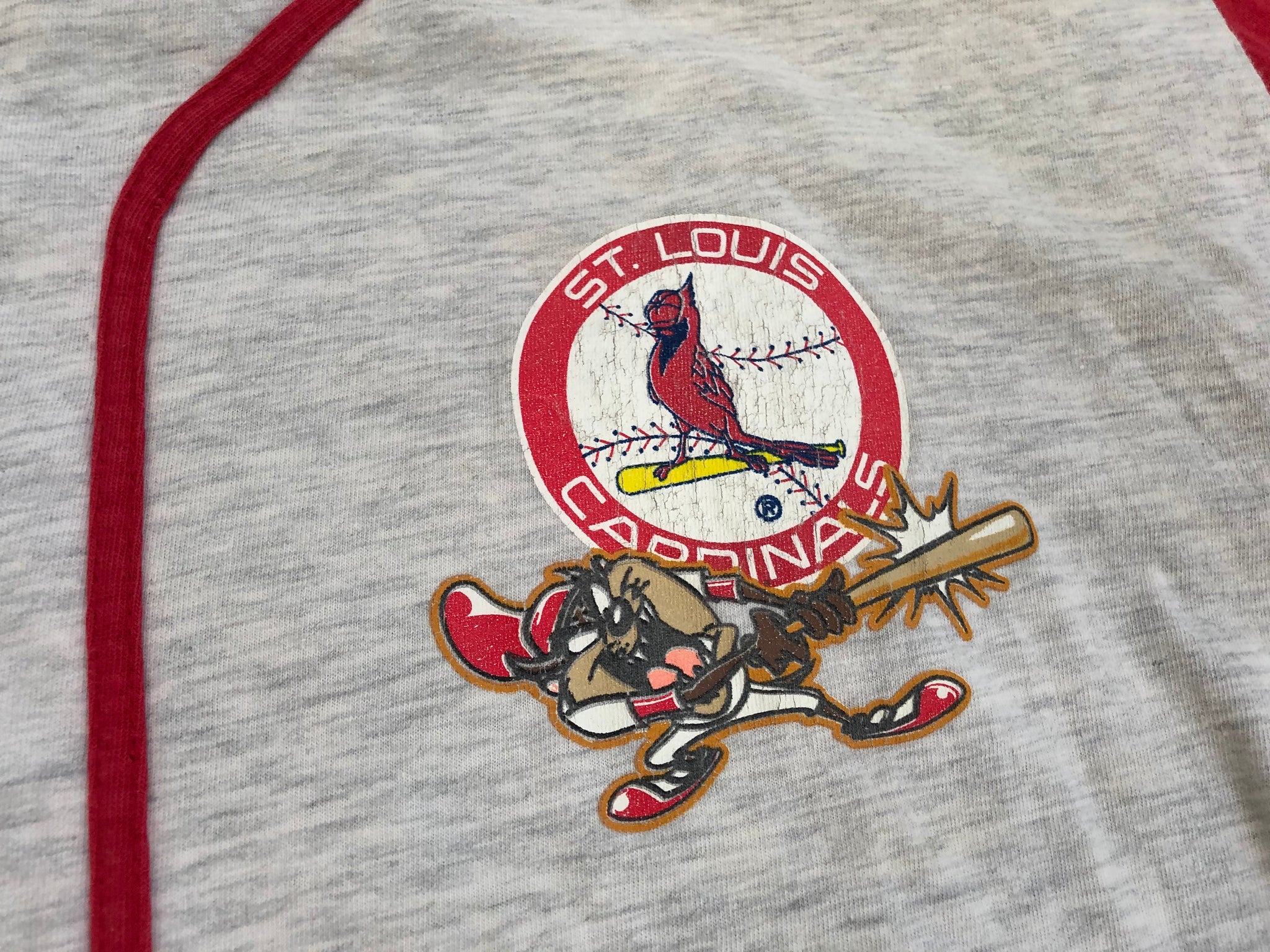 Vintage St. Louis Cardinals Embroidered Button-Up Baseball Jersey (Size XL)  Gray