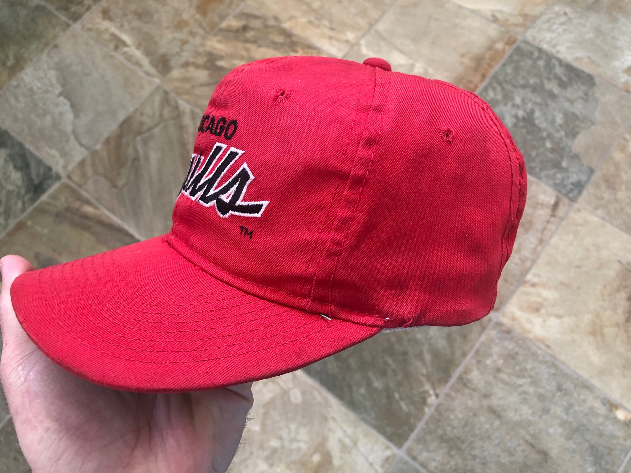 90's Chicago Bulls Sports Specialties Script NBA Snapback Hat – Rare VNTG