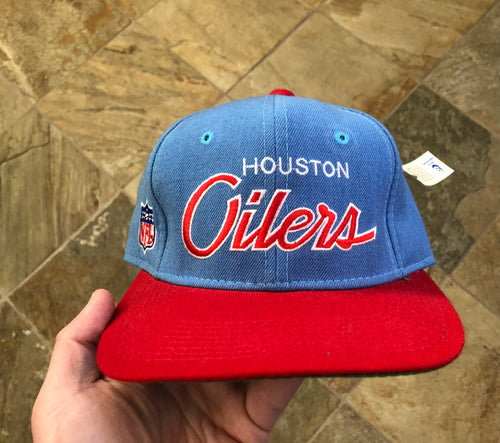 Vintage Houston Oilers Sports Specialties Script Fitted Football Hat, 6 7/8