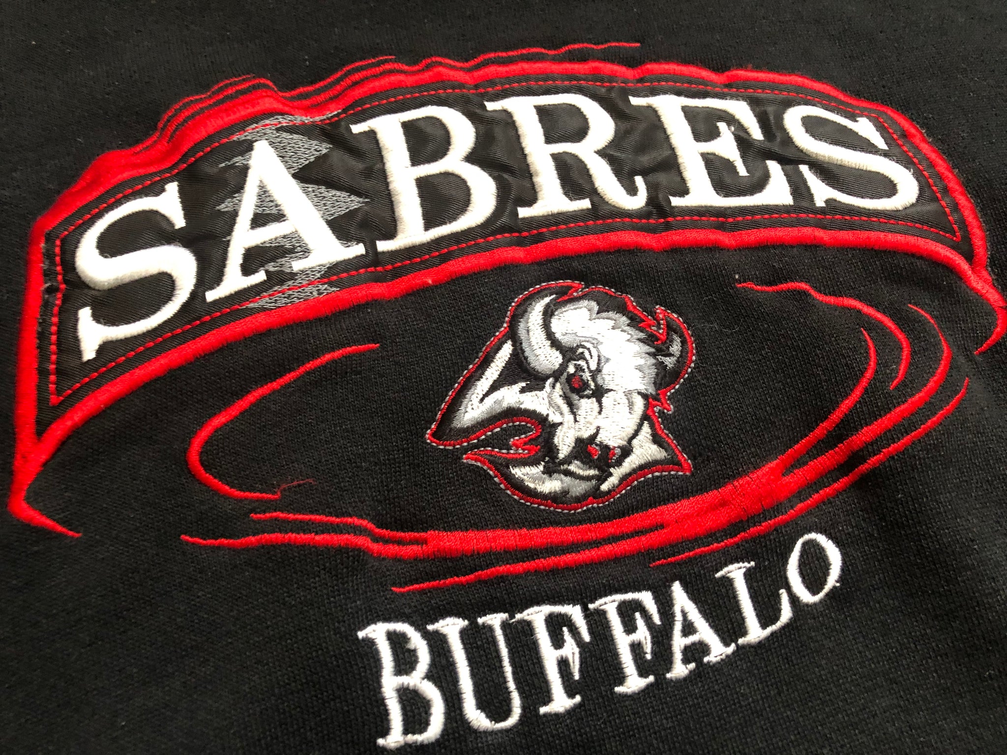 Buffalo Sabres Goat Head Vintage 90's NHL Heavyweight Hoodie