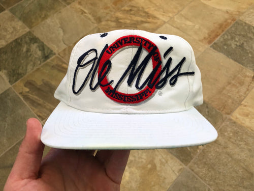 Vintage Ole Miss Rebels The Game Circle Logo Snapback College Hat