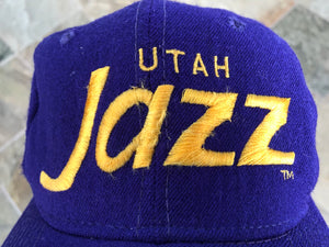 Vintage Utah Jazz Sports Specialties Single Line Script SnapBack Basketball Hat