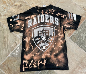Vintage Oakland Raiders Pro Player Bleached Football Tshirt, Size Large